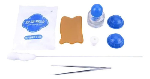 Kit Ventosas De Vidrio + Pluma Acupuntura Recargable