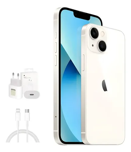 Apple iPhone 13 (128gb) Branco Novo + Acessórios