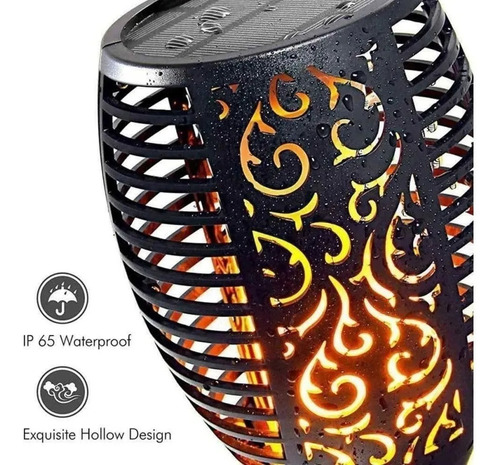 Imagen 5 de 7 de Pack X4 Mini Lampara Luces Solares Antorchas Led Estaca