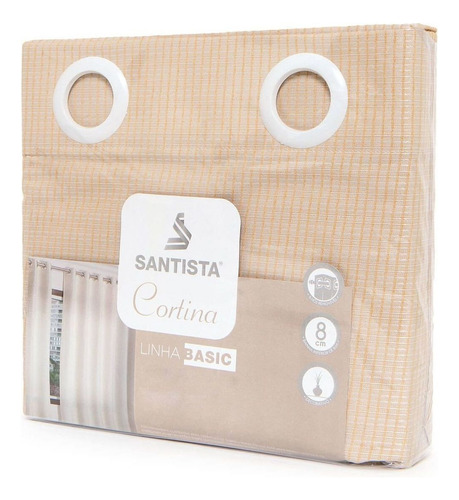 Cortina Edinburgh Mustard para ventana de salón, 2 x 1,80 cm, color Santista, color nude
