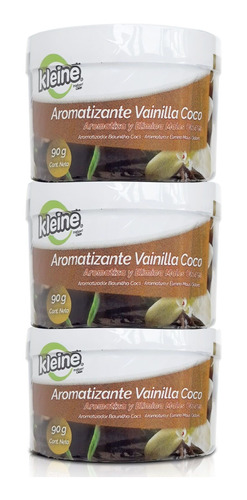 Ambientador Gel Lata Vainilla Coco 3x90gr