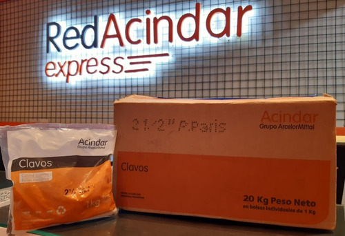 Imagen 3 de 6 de Acindar Clavos Punta Paris 3 Pulgadas (bolsa De 1 Kg)