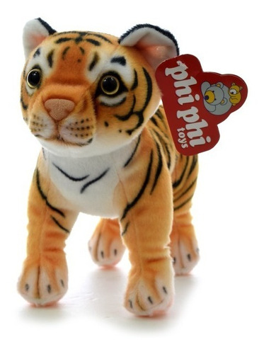 Peluche Tigre Marron Parado 24 Cm - Orig. Phi Phi Toys