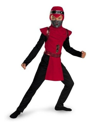 Disfraz Niño - Disfraz Clásico De Ninja Red Viper - Mediano 