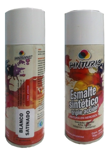 Pintura Sintetico Blanco Satinado 160 Gr Aerosol 