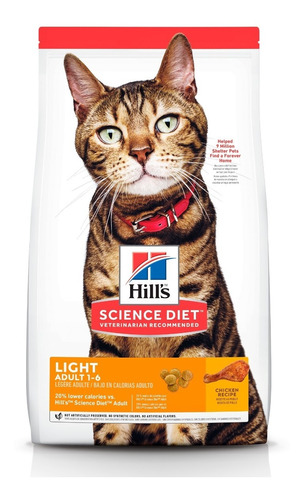 Hill's Science Diet Light, Comida Para Gato Adulto 7,25 Kg