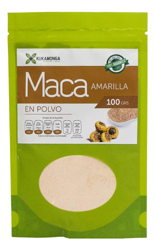 Maca Pura En Polvo - 100 G Sabor Sin Sabor