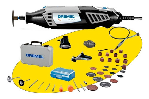 Combo Minitorno Dremel 4000 Profesional 36 Acc Con Mandril