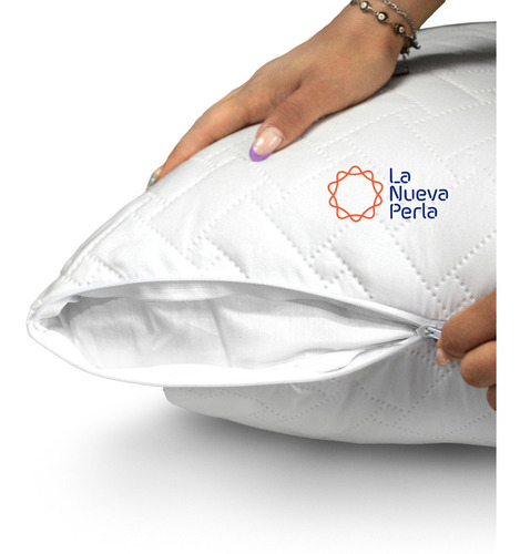 6 Protectores Acolchado Para Almohada King Size Color Blanco Liso