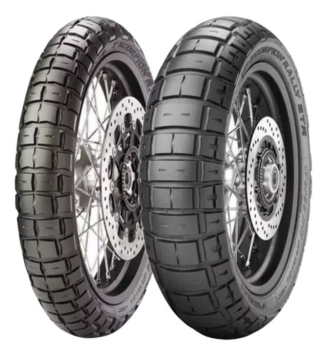 Par Pneu Pirelli 120/70r17 + 150/70r17 Scorpion Rally Str