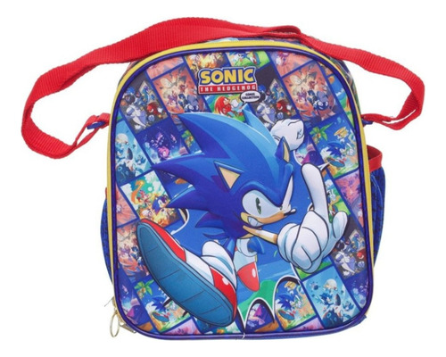 Combo Mochila Lonchera Lapicera Sonic 3d Luz Ruz Original Ms