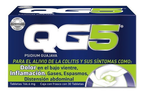 Qg5 Psidium Guajava X 30 Comprimidos Alivio Del Vientre Sabor Sin Sabor