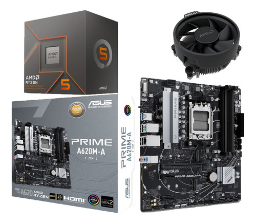 Combo Board A620m Procesador Amd Ryzen 5 8600g Pc