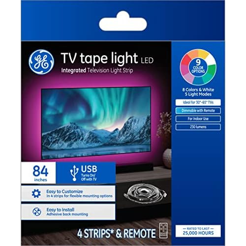 Cinta De Luz Led Tv Ge, 9 Opciones De Color, 5 Modos De...