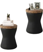 Comprar Juego De 2 Mesas Auxiliares De Hormigón Hol-h9001014 Hompus