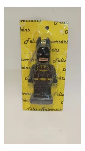 Vela Topo De Bolo Batman Lego Em Biscuit