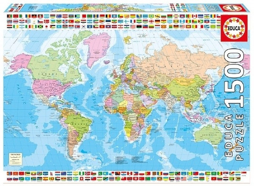 Quebra-cabeça Importado (1812) Puzzle 1500pcs Mapa Do Mundo