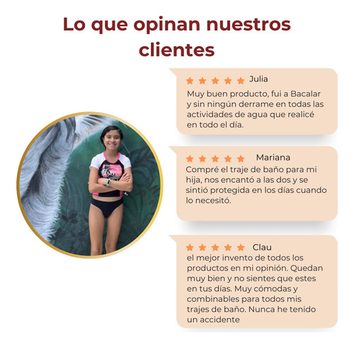 Traje De Baño Menstrual Luna Segura Bikini Sinope