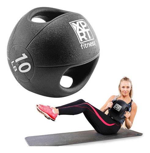 Balón Medicinal Xprt Fitness 4.54 Kg Con Mangos Doble