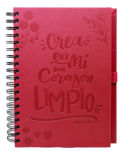 Libreta Cuaderno Cristiano Tapa Dura Con 100 Hojas Fucsia 