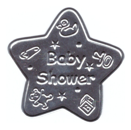 50 Placas De Repujado Modelo 201 Baby Shower Estrella