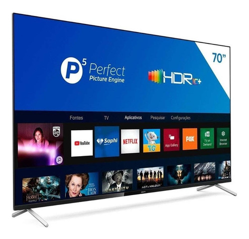 Imagem 2 de 5 de Smart Tv Philips 7600 Series 70pug7625/78 Led 4k 70 220v - 240v