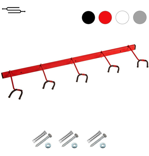 Soporte Pared 5 Cinco Guitarra Electrica Criolla - Rojo Izq