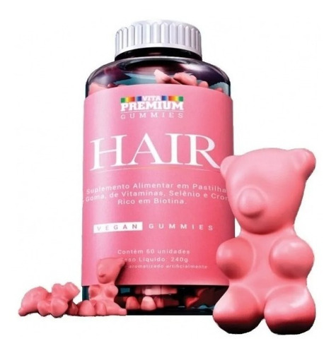 Imagem 1 de 3 de Vitamina Para Cabelo Vita Premium Gummies Hair Com 60 Gomas