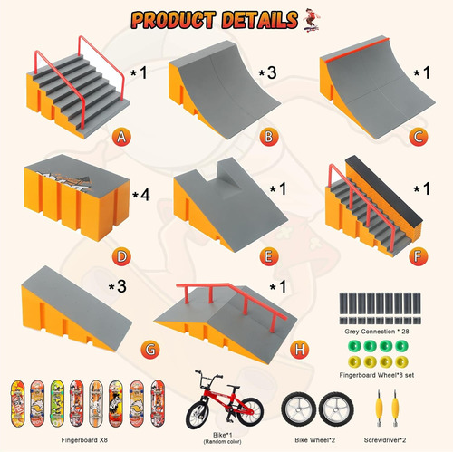 Cs Cosddi Juego De Patinetas Para Parques, Patinetas Con 8 D