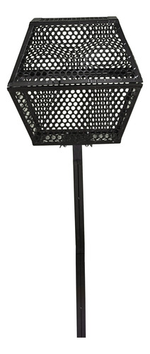Lixeira De Calçada Externa Embutir Grande Tampa Resistente Cor Preto