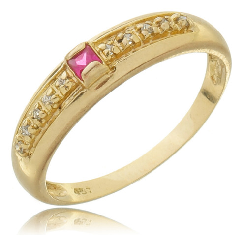 Anel De Formatura Em Ouro 18k E Prata Mil Com Pedra