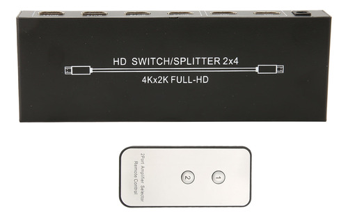 Divisor De Interfaz Multimedia Hd 2x4, 2 Entradas Y 4 Salida