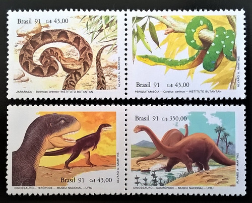 Brasil Fauna Dinosaurios, Serie Yv 2019-22 1991 Mint L12578 | MercadoLibre