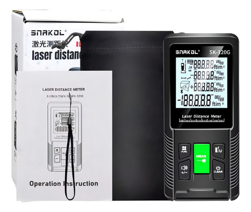Medidor De Distancia Laser In/out Snakol 120g 120 Metros
