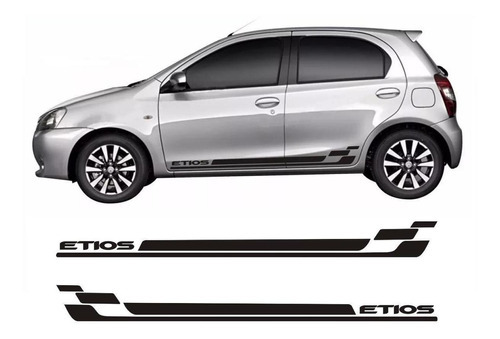 Adesivo Lateral Etios Hatch Et3 Toyota Faixa Colante Fita