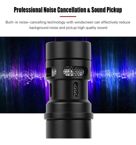 Andoer Plug-on Tipo-c Smartphone Microfone Vídeo Microfone C