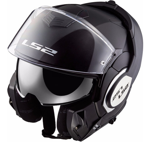 Casco Ls2 Ff399 Valiant Negro Mate Rebatible 180 Plan Fas