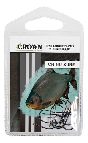 Anzol Pesca Chinu Sure 10 Crown Com 10 Unidades Sem Farpa