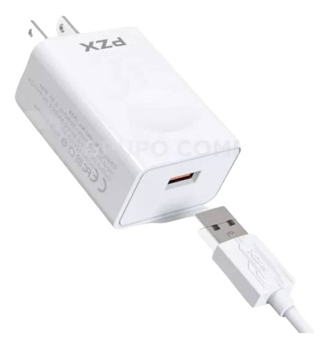 Cargador Celular Pzx iPhone Cable Redondo Cabezal + Cable