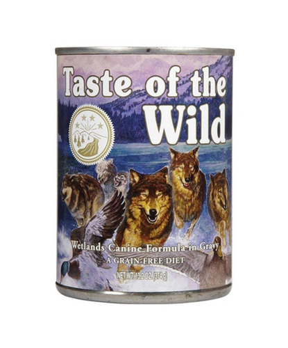 Imagen 1 de 1 de Alimento Taste of the Wild Wetlands Canine para perro adulto todos los tamaños sabor pato asado en lata de 374g