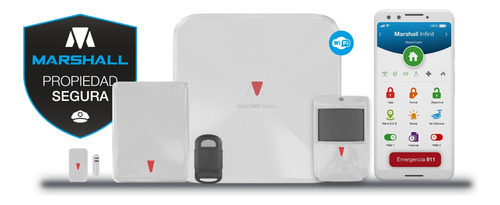 Kit Alarma Domiciliaria Inalambrica Marshall Ip Wifi