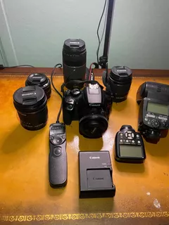 Cámara Canon T6 Usada Con Lentes Y Accesorios