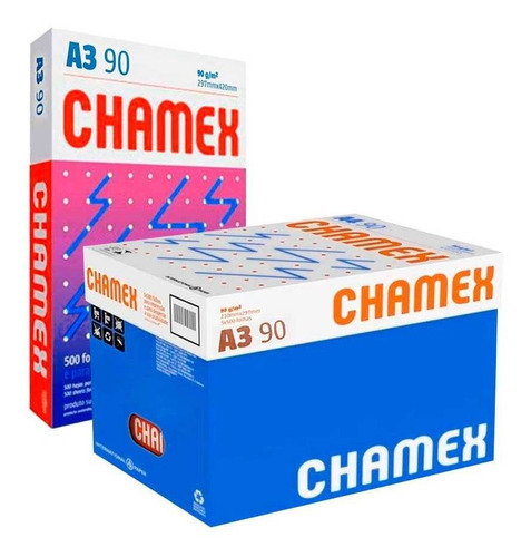 Caixa Folha Sulfite A3 90gr 297x420 Chamex 2500 Folhas