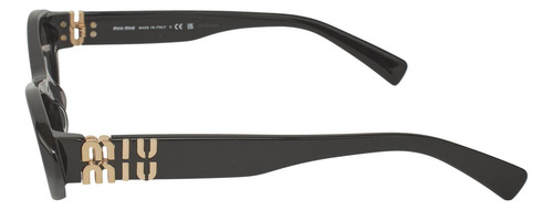 Miu Miu Mu 09ys 1ab-5s0 Oval Shape Black Gold (Usado)