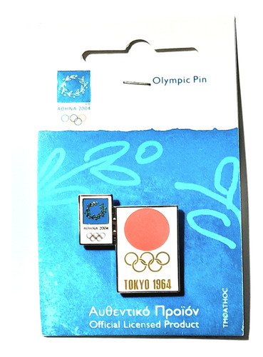 Pin Oficial Juegos Olímpicos Atenas 2004 Grecia Tokio 1964
