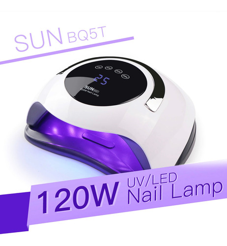 Cabina Uñas Uv Led Sun X5 Bq5t 120w Semipermanente Esculpid