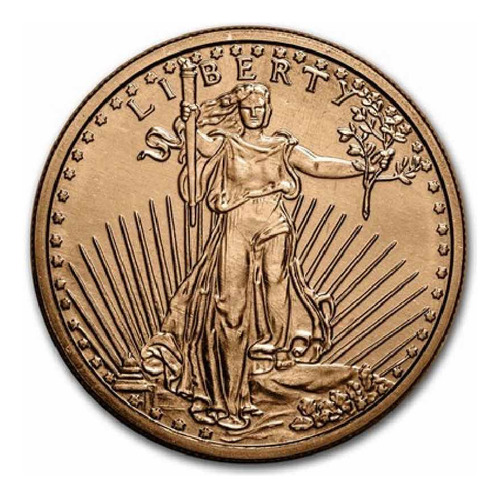 Medalla De 1 Onza De Cobre .999 Santa Gaudens 9fine Mint