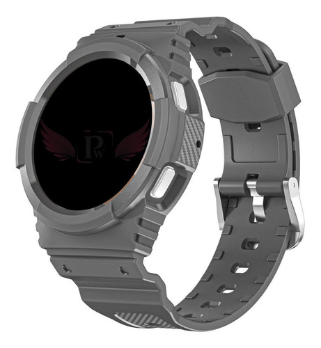 Pulseira Pw Armadura Compatível Samsung Galaxy Watch 4 44mm Cor Cinza
