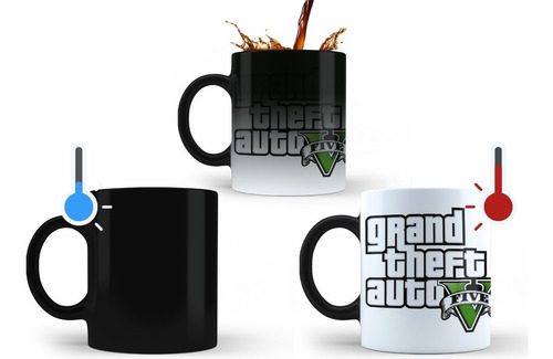 Grand Theft Auto 5 Logo Taza Magica Tu Propio Estilo #1