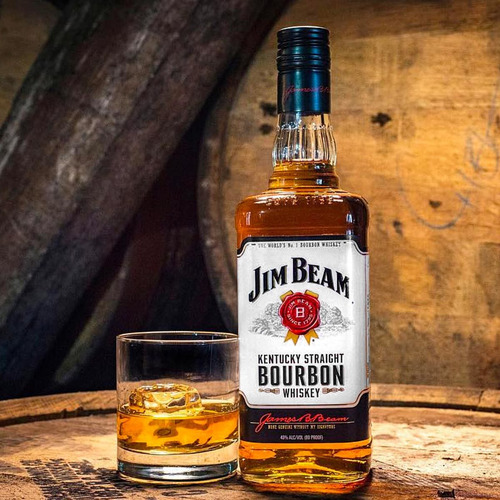 Imagem 4 de 4 de Whisky Jim Beam Kentucky Straight Bourbon 1000 Ml 1l